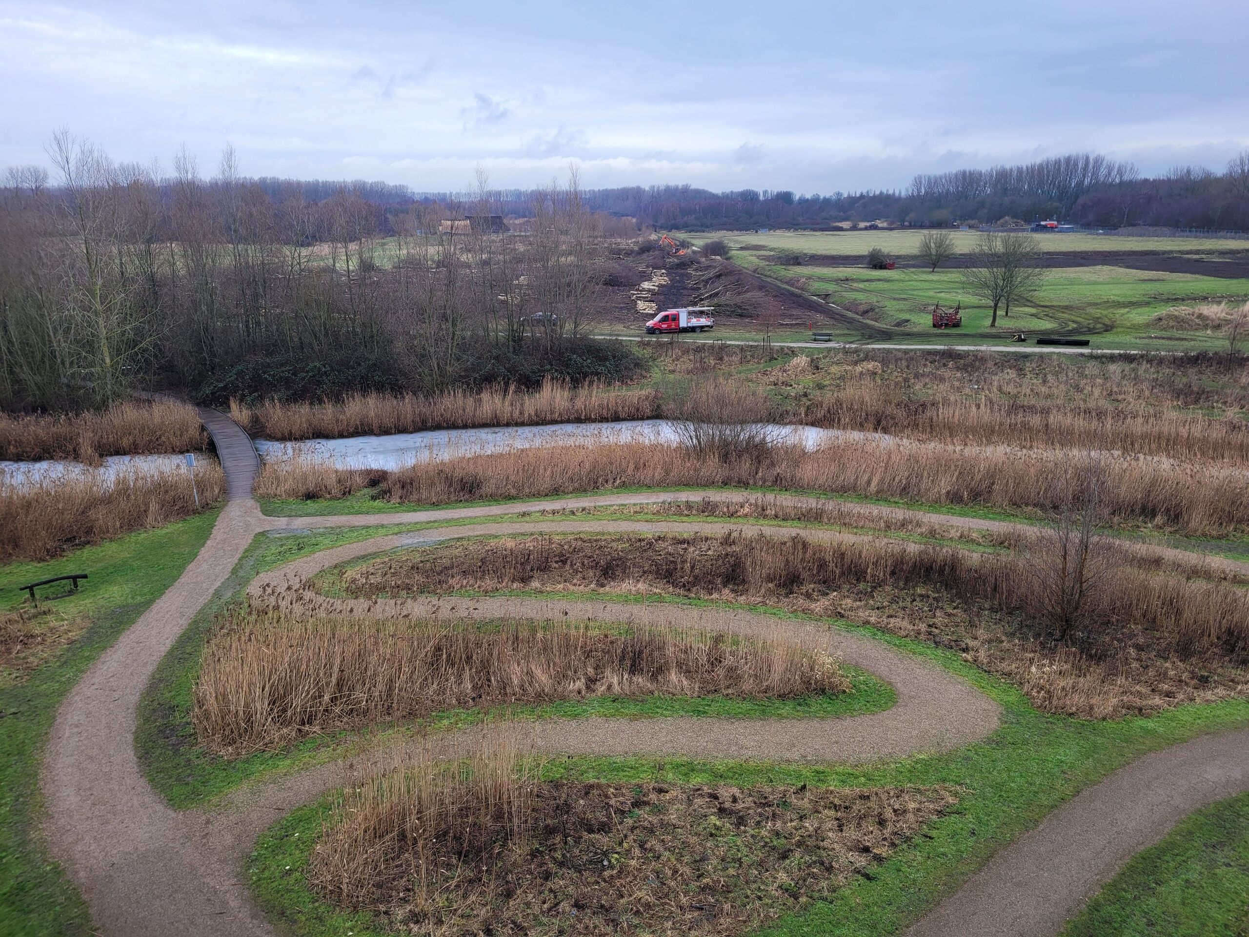 Uitzicht op gronddepot