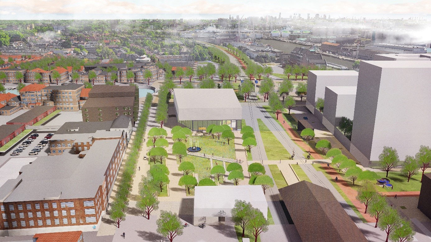 Illustratie nieuwe stationsgebied