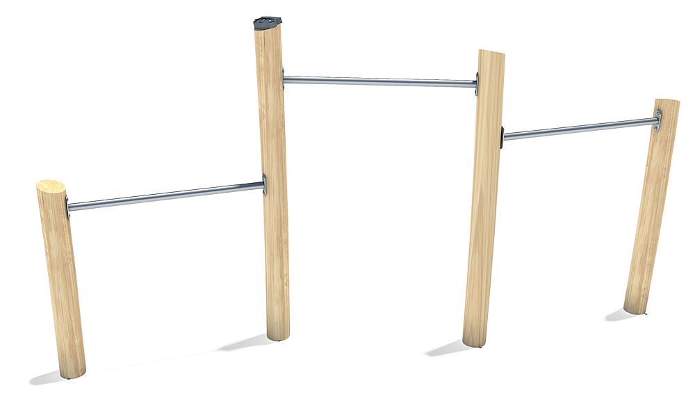 duikelrek met drie stangen