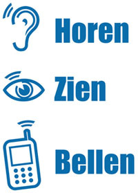 Logo horen, zien, bellen