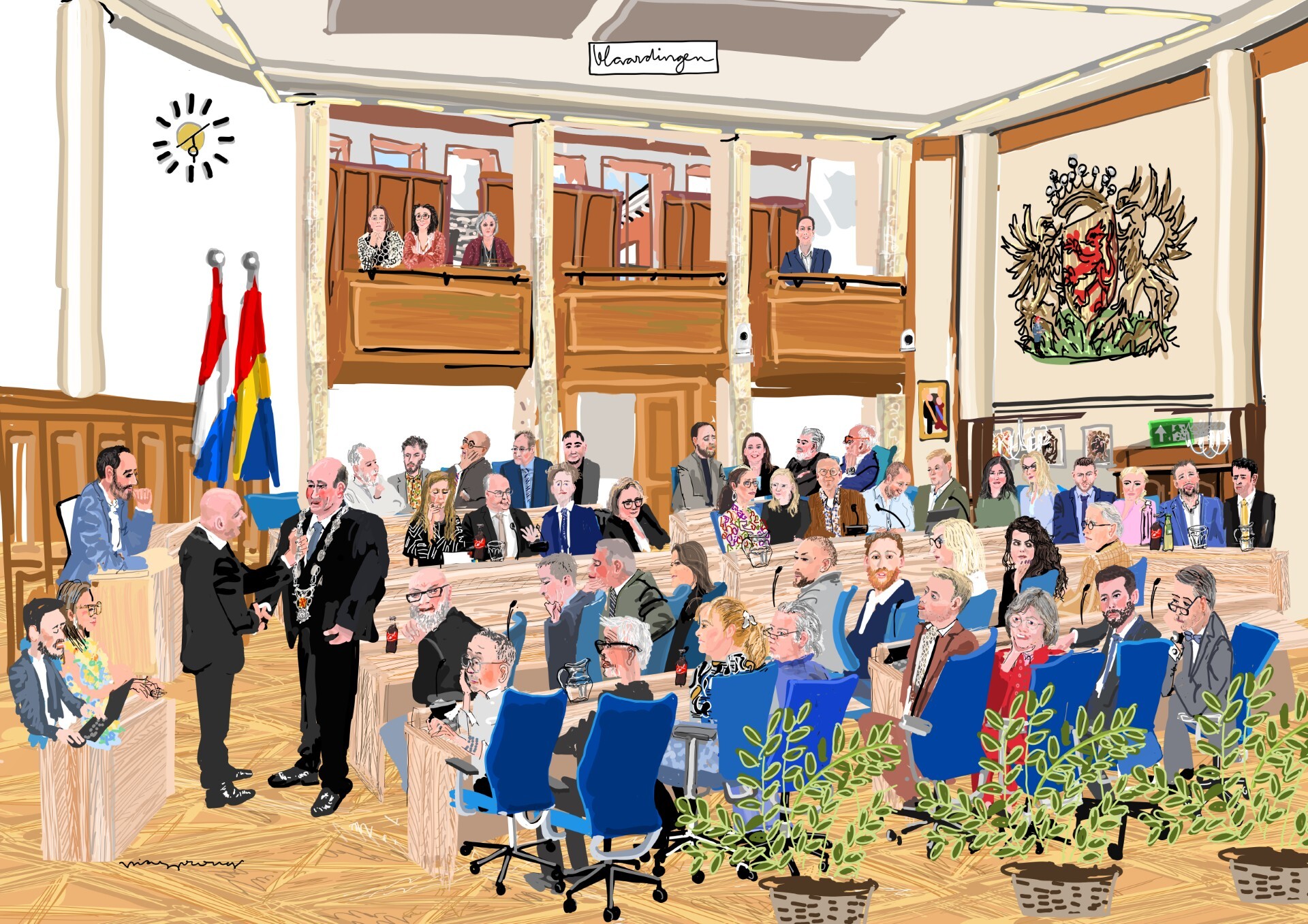 Week 15 afbeelding 1 - Afscheidstekening raad 2022-2026 (2)
