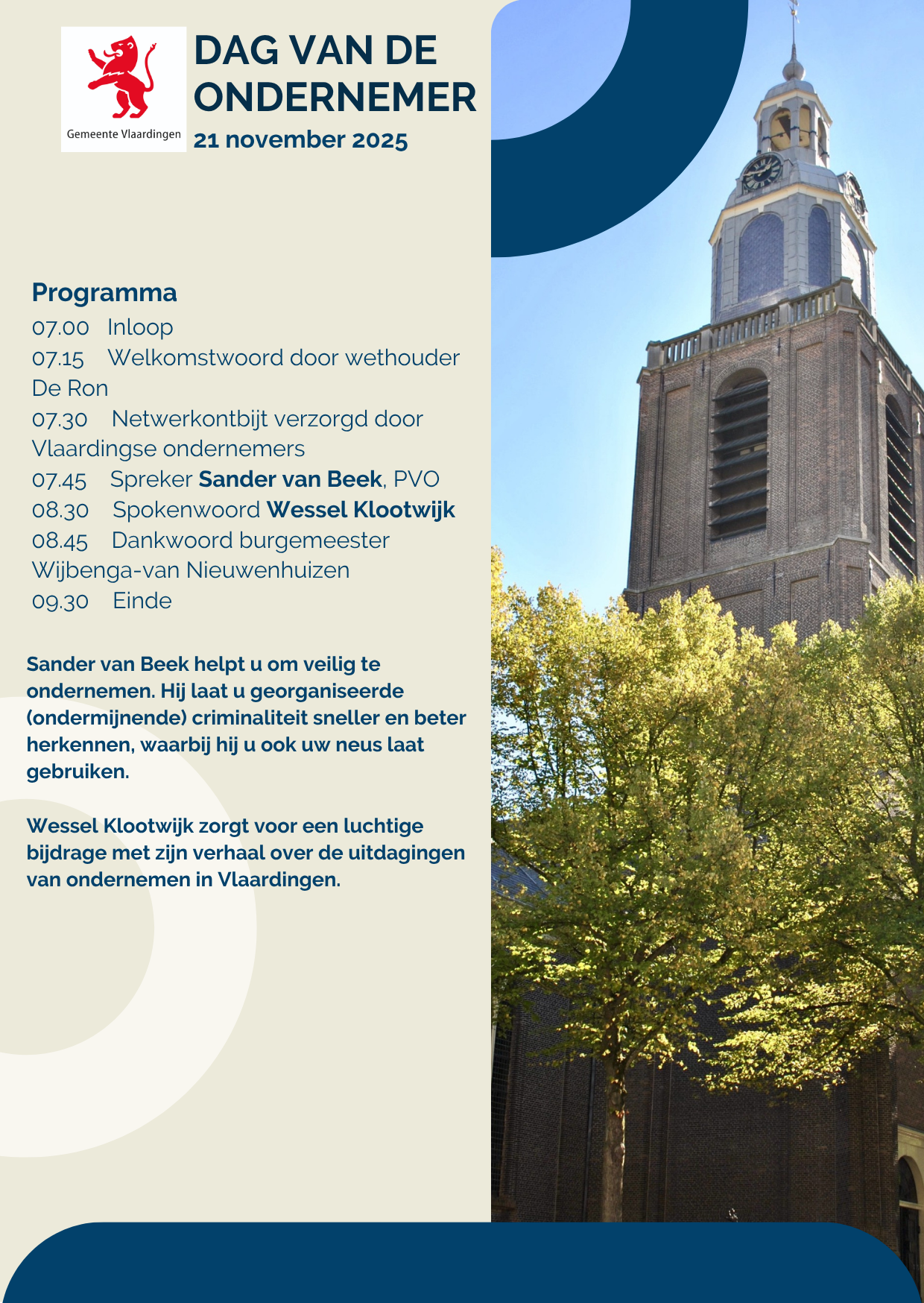 Uitnodiging ondernemersontbijt op 21 november '25