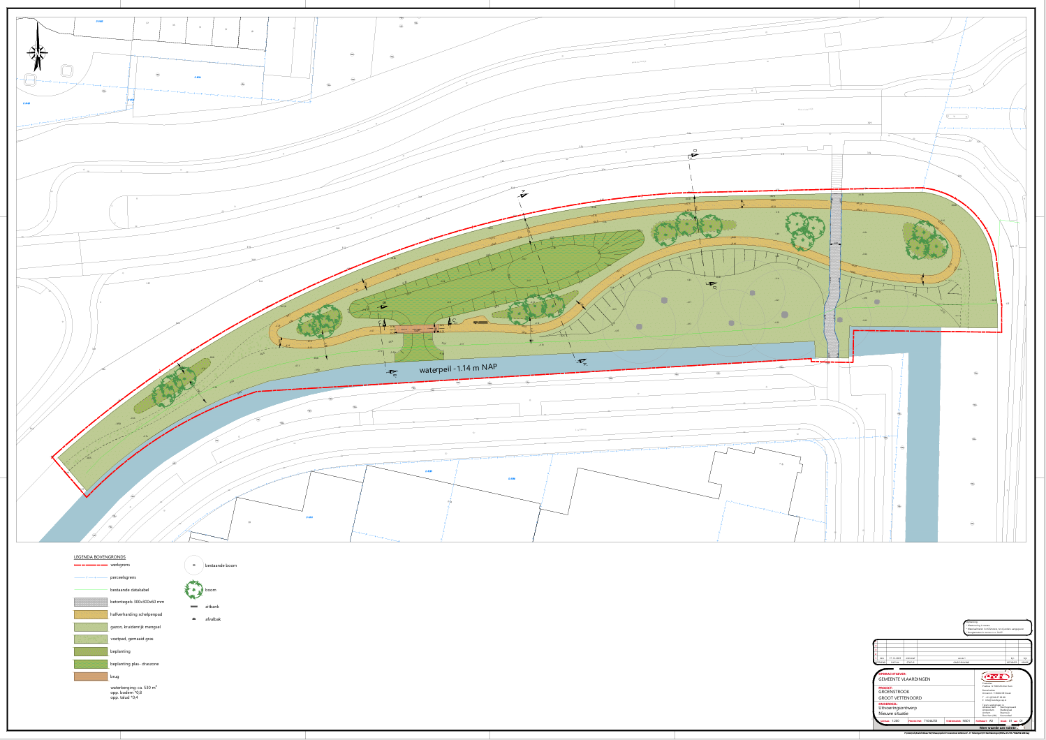 plattegrond groenstrook groot vettenoord