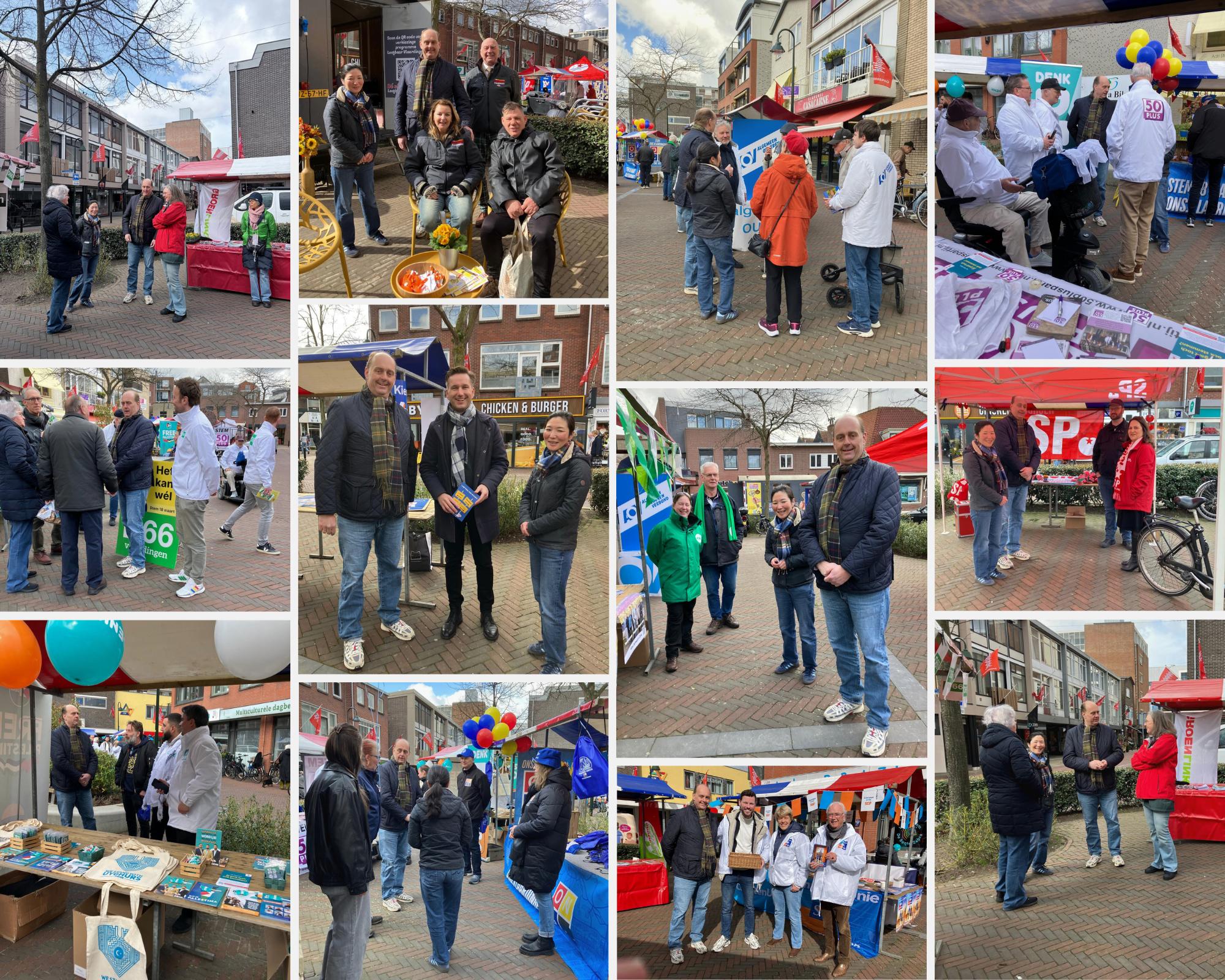 Fotocollage verkiezingsmarkt