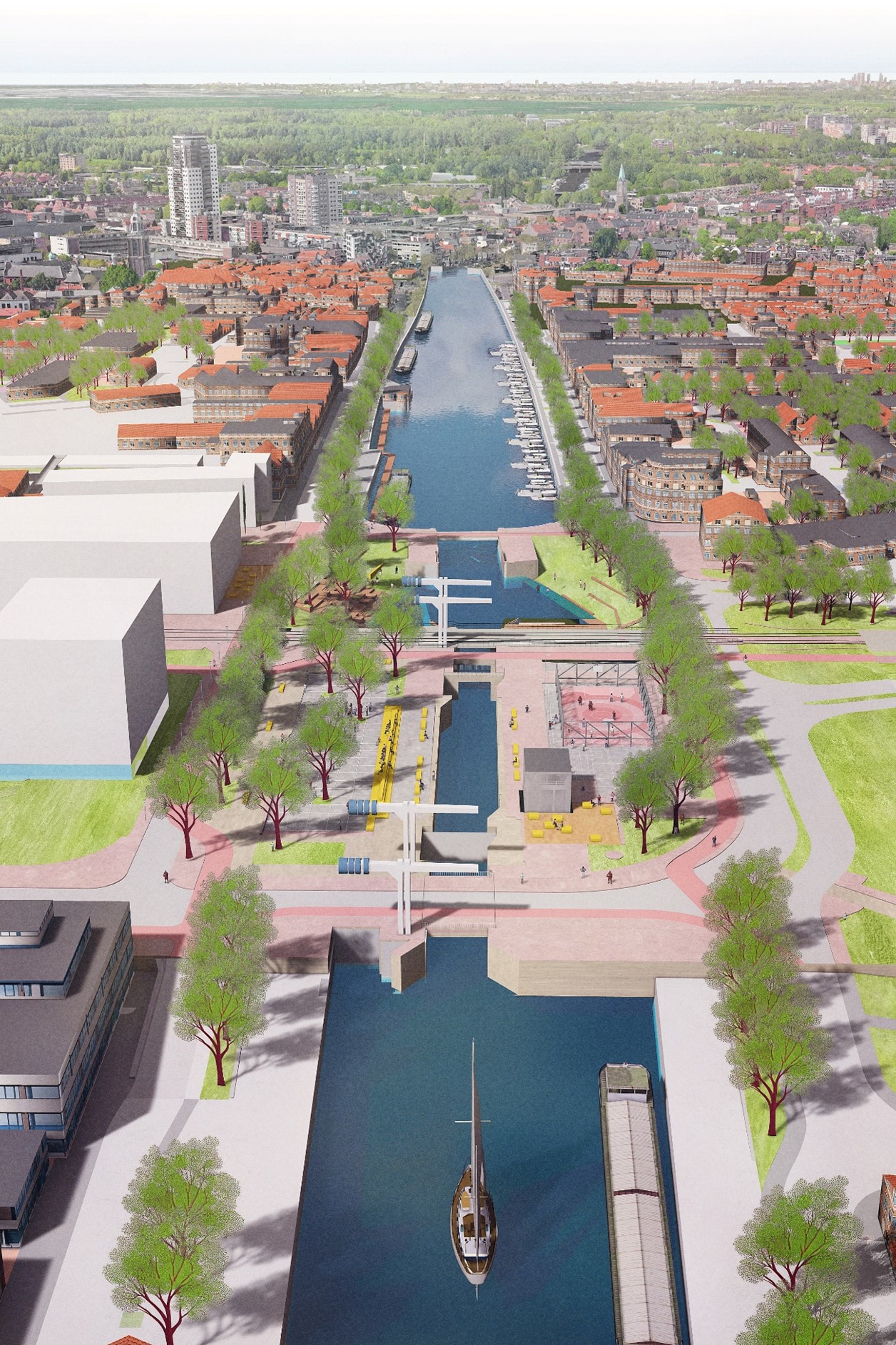 Illustratie vanaf Buitenhaven