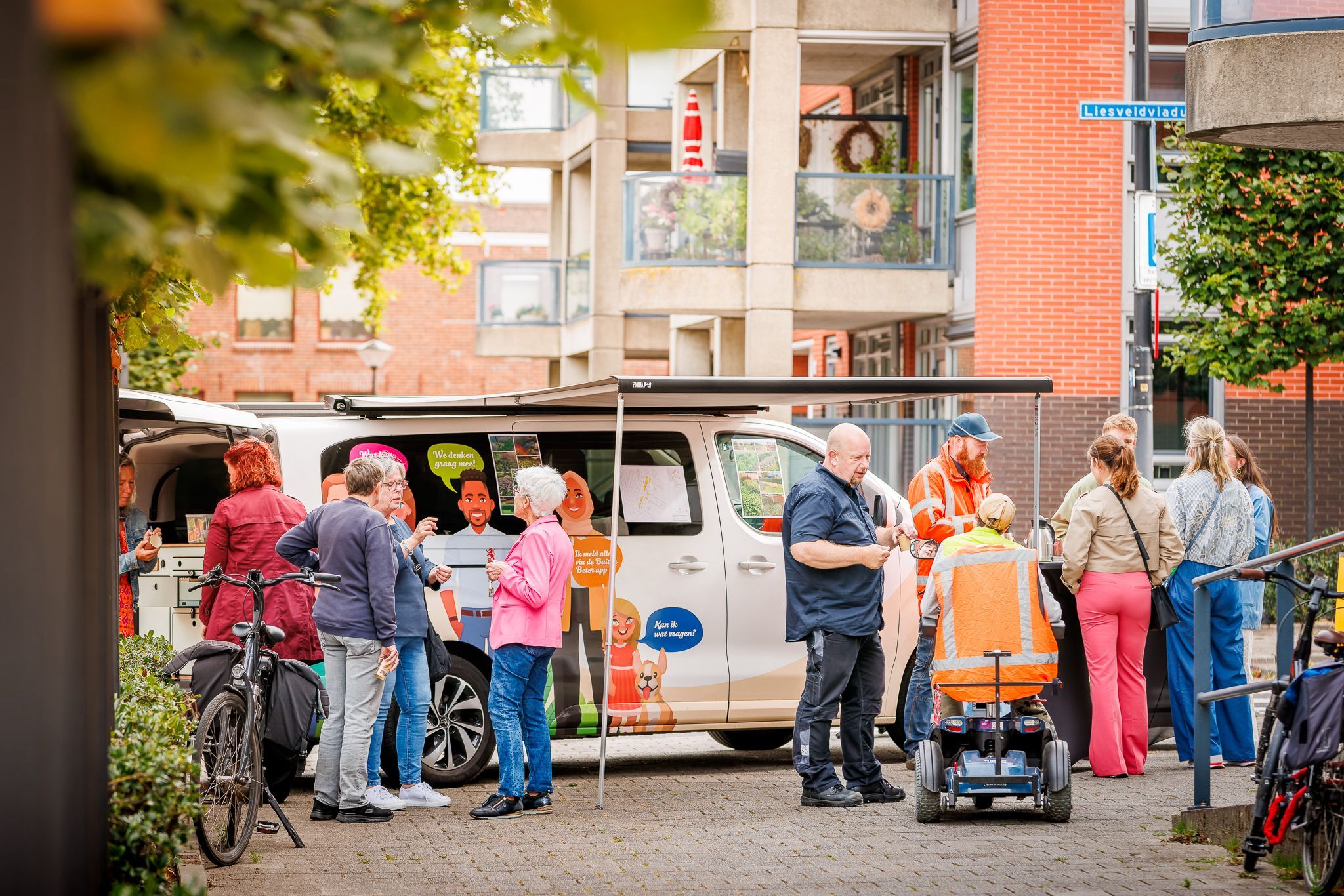 Wijkbus in de stad