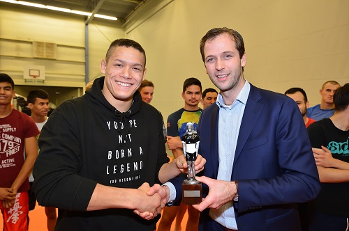 Bart Bikkers met Winnaar van de Flip Vethaaktrofee 2018 