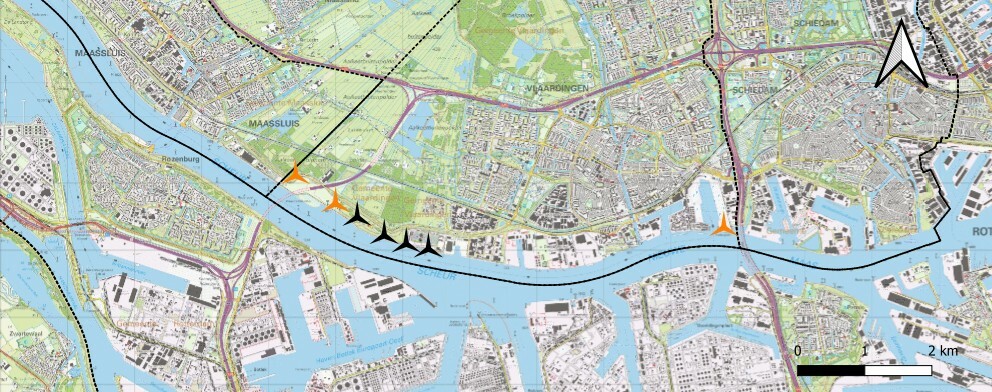 Windlocaties Vlaardingen zonder legenda