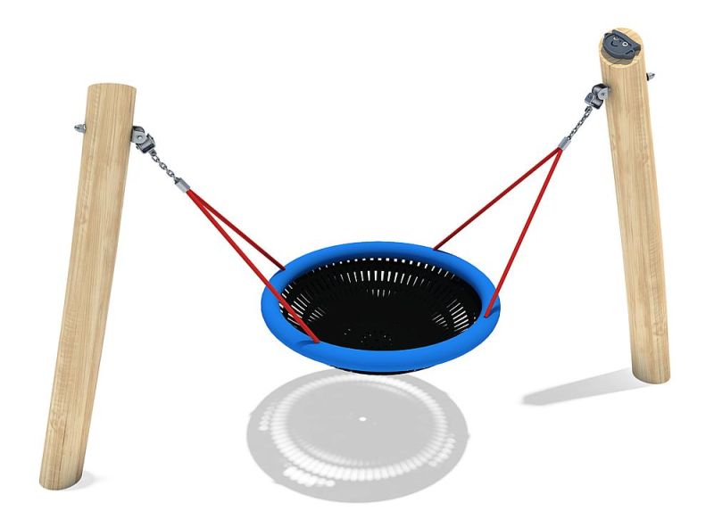 schommel in de vorm van een vogelnest